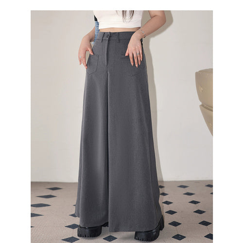 Loose Feeling Lazy Breathable Blouse Camisole + Wide Leg Suit Pants Set