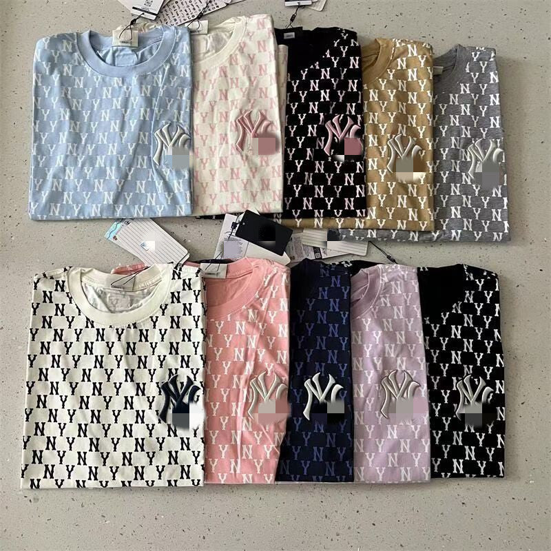 Tide 2023 Summer New Full of Printed Embroidered Small Standard Letters Loose Casual and Versatile Men and Women with The Same Paragraph T-shirt