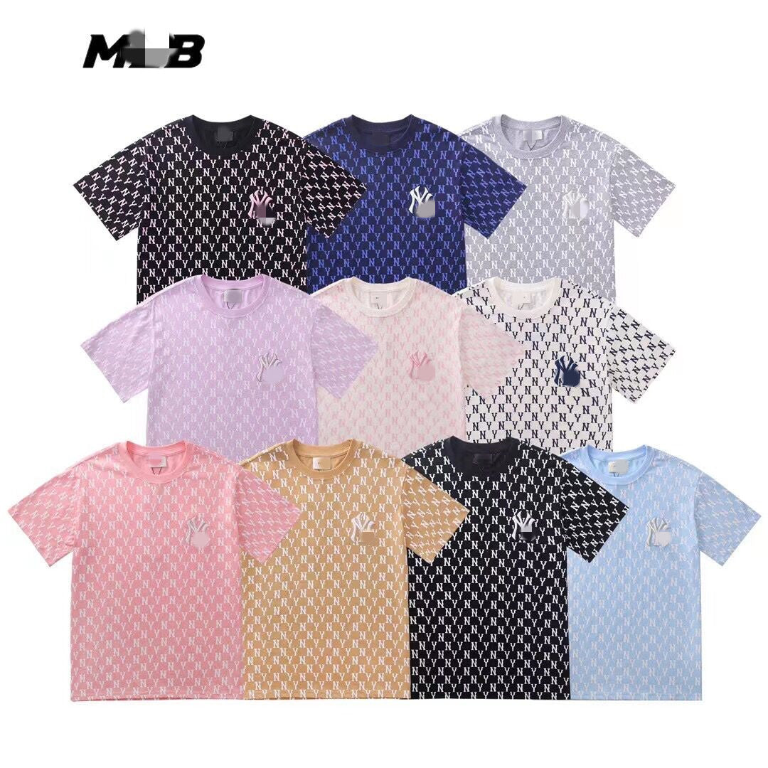 Tide 2023 Summer New Full of Printed Embroidered Small Standard Letters Loose Casual and Versatile Men and Women with The Same Paragraph T-shirt