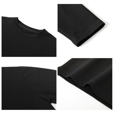 Simple solid color loose long-sleeved overlapping white t-shirt women's hundred long paragraph tops bottoming shirt autumn and winter models