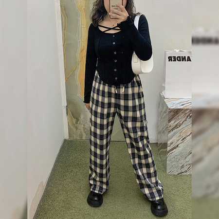 Slightly fat thin fleece knit sweater cross tie stretch inner wear thin tops
