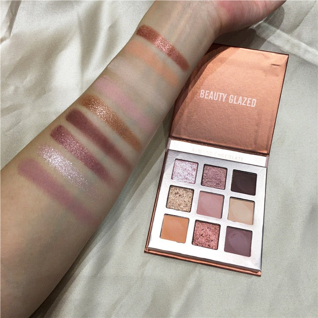 BEAUTY GLAZED NEON Eyeshadow Palette Holographic Shiny Matte Glitter Pigment Eye Shadow Pallete Metallic Diamond Makeup Palette