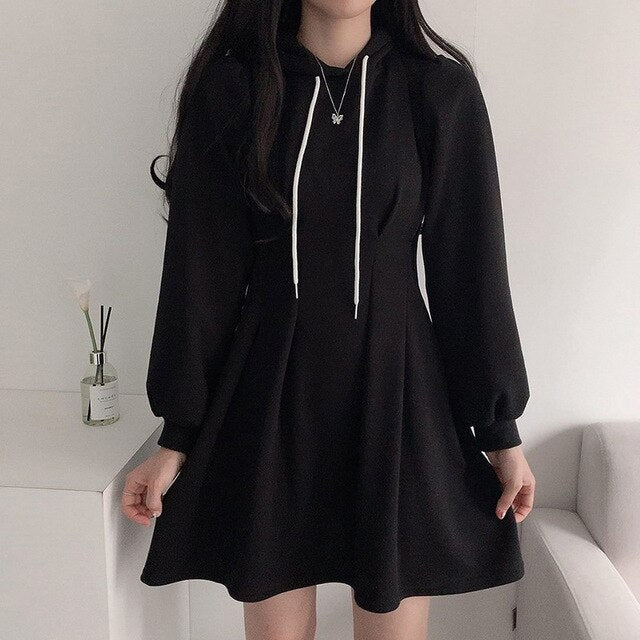 2021 Spring Drawstring Full Sleeve Sexy Dress Birthday Party Lounge Wear Night Club Outfits Mall Goth Streetwear Y2k Clothes
