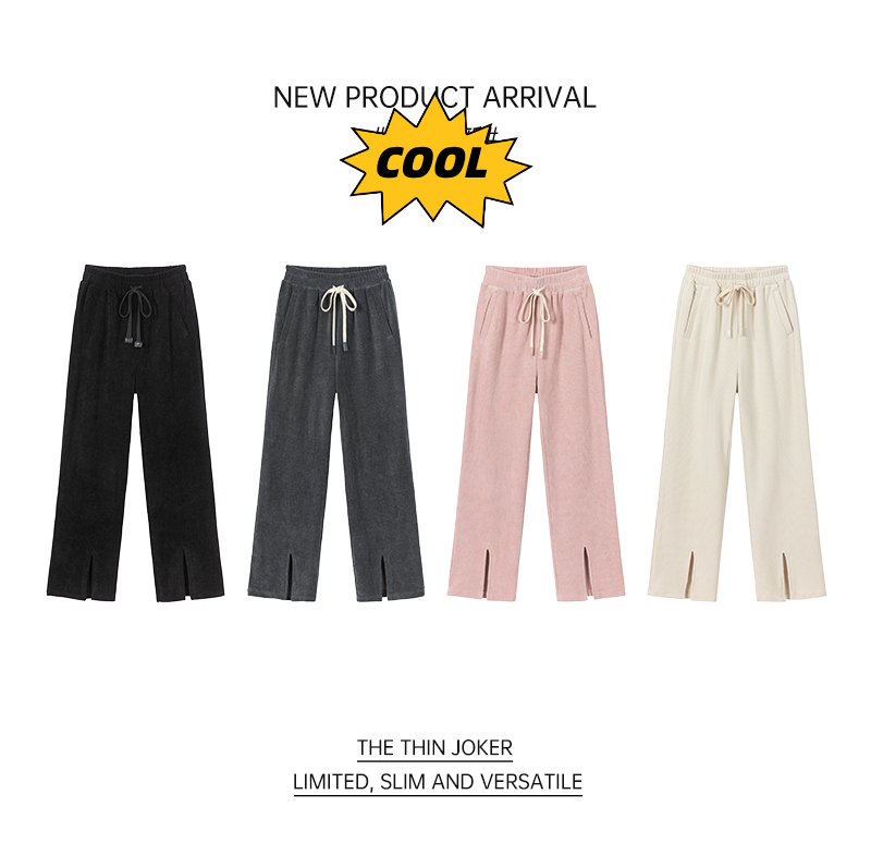 Straight wide leg pants autumn and winter casual pants pants thin