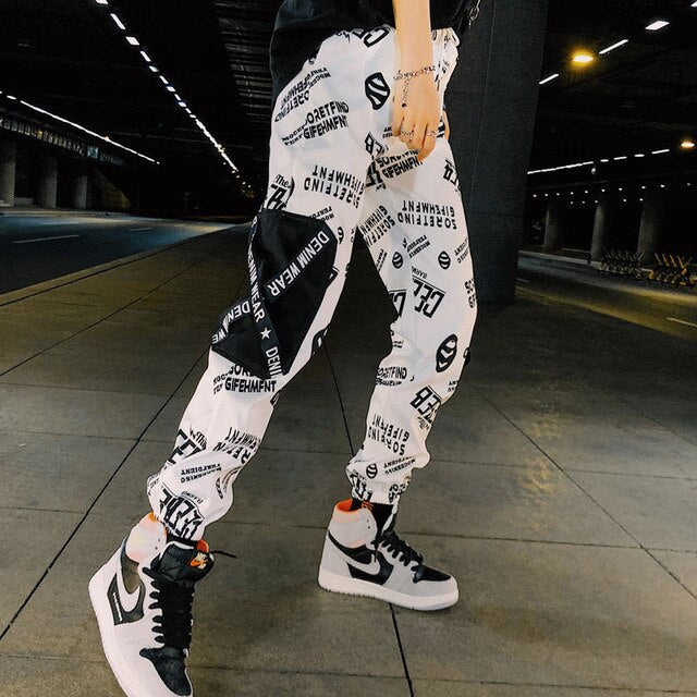 Autumn 2020 Fashion Women Pants Cargo High Waist Chains Trousers Joggers Ladies Hip Hop Solid Loose Spring Streetwear Female