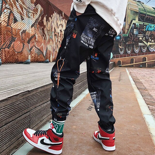 Autumn 2020 Fashion Women Pants Cargo High Waist Chains Trousers Joggers Ladies Hip Hop Solid Loose Spring Streetwear Female