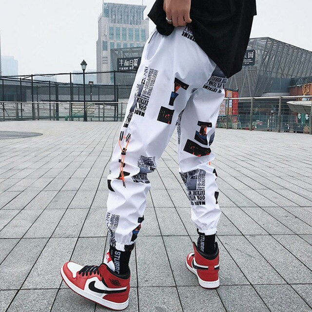 Autumn 2020 Fashion Women Pants Cargo High Waist Chains Trousers Joggers Ladies Hip Hop Solid Loose Spring Streetwear Female